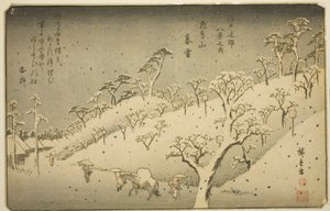 Lingering Snow at Asukayama, from the series Eight Views in the Environs of Edo