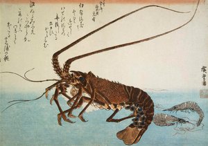 Lobster and Shrimps by Utagawa Hiroshige