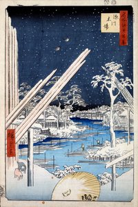Lumberyards at Fukagawa One Hundred Famous Views of Edo by Utagawa Hiroshige