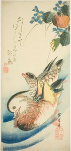 Mandarin ducks by Utagawa Hiroshige