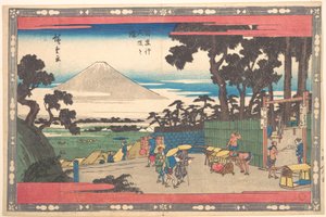 Meguro Gionin Zaka by Utagawa Hiroshige