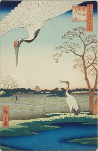 Minowa, Kanasugi, Mikawashima, No.102 from the series "One Hundred Famous Views of Edo"