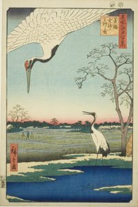 Minowa, Kanasugi, Mikawashima, from the series “One Hundred Famous Views of Edo”