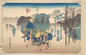 Mishima, Morning Mist by Utagawa Hiroshige