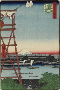 Motoyanagi Bridge and Eko_in Temple in Ryo_goku, May 1857