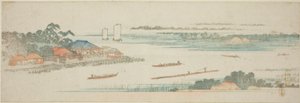 Mouth of the Naka River (Nakagawa guchi no zu) from an untitled series of famous views of the Edo suburbs by Utagawa Hiroshige