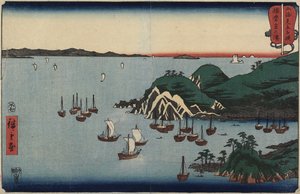 Muronotsu in Harima Province, July 1858 by Utagawa Hiroshige