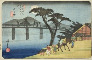 No. 28: Nagakubo, from the series "Sixty-nine Stations of the Kisokaido" by Utagawa Hiroshige
