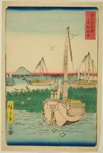 Off Tsukuda Island in the Eastern Capital, from the series "Thirty-six Views of Mount Fuji"