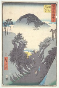 Okabe, Narrow Ivy Path at Mount Utsu, Twenty-second from the Series Famous Sights of the Fifty-three Stations by Utagawa Hiroshige