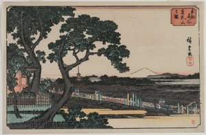 Picture of Matsuchiyama, from the series Famous Places in the Eastern Capital by Utagawa Hiroshige