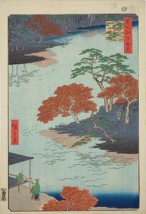 Precincts of the Akiba Shrine, Ukeji, No.91 from the series "One Hundred Famous Views of Edo" by Utagawa Hiroshige