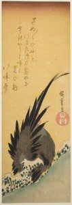 Rooster on a Hillside in Winter by Utagawa Hiroshige