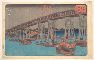 Ryogoku Fireworks by Utagawa Hiroshige