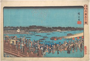 View of Ryogoku Fireworks by Utagawa Hiroshige