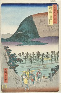 Sanuki Province, Distant View of Mt. Zōzu by Utagawa Hiroshige