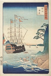 Seashore in Taish from the Series One Hundred Views of Celebrated Places in Various Provinces by Utagawa Hiroshige