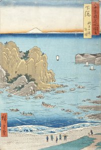 Shimōsa Province, Chōshi Beach, Toura by Utagawa Hiroshige
