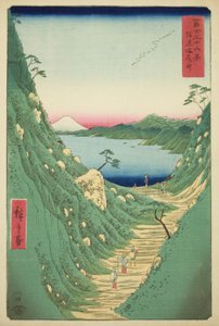 Shiojiri Pass in Shinano Province, from the series 