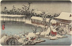 Snow at the Shrine Ground of Kameido Tenman