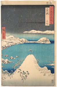 Snowfall at Shimasaku, Iki Province, from the series Views of Famous Places in the Sixty-Odd Provinces
