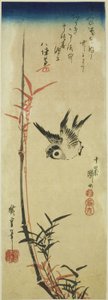 Sparrow and bamboo by Utagawa Hiroshige