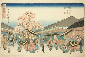 Spring Scene of Nakanocho in the New Yoshiwara, from the series "Newly Selected Famous Places in Edo"