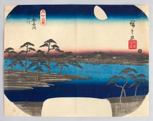 Sumida River, a Famous River of the Eastern Capital, from the series “Three Moonlit Views” by Utagawa Hiroshige