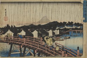 Sunshower at Nihonbashi Bridge from the Series Famous Places of the Eastern Capital by Utagawa Hiroshige
