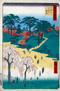 Temple Gardens in Nippori, One Hundred Famous Views of Edo, 1856-1858