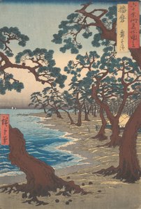 The Beach at Maiko in Harima Province, from the series Views of Famous Places in Sixty-odd Provinces by Utagawa Hiroshige
