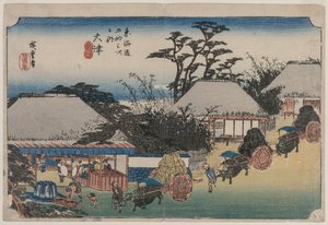 The Fifty-Three Stations of the Tokaido: Otsu by Utagawa Hiroshige