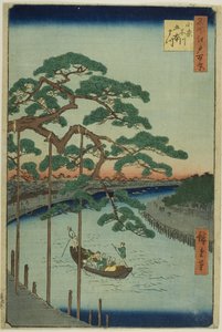 The Five Pines on the Onagi River, from the series "One Hundred Famous Views of Edo" by Utagawa Hiroshige