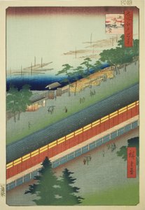 The Hall of Thirty-three Bays at Fukagawa, from the series "One Hundred Famous Views of Edo" by Utagawa Hiroshige