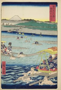 The Oi River between Suruga and Totomi Provinces, from the series 