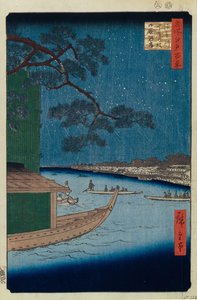 The Pine of Success and Oumayagashi on the Asakusa River, One Hundred Famous Views of Edo by Utagawa Hiroshige