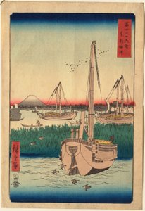 The Sea at Tsukuda in Edo by Utagawa Hiroshige