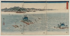 The Whirlpools of Awa, 1857 by Utagawa Hiroshige
