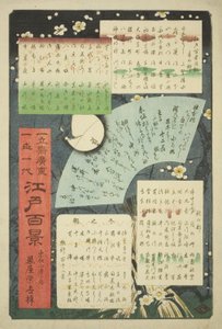 Title page and list of contents for "One Hundred Famous Views of Edo"