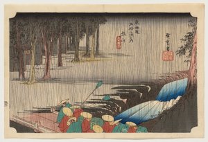 Tsuchiyama Spring Rain by Utagawa Hiroshige