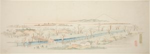 View of Koganei, from an Untitled Series of Famous Views of the Edo Suburbs by Utagawa Hiroshige