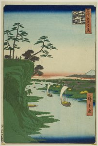 View of Konodai and the Tone River, from the series "One Hundred Famous Views of Edo"