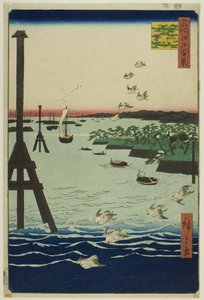 View of Shiba Bay, from the series "One Hundred Famous Views of Edo" by Utagawa Hiroshige