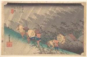 White Rain at Shōno by Utagawa Hiroshige
