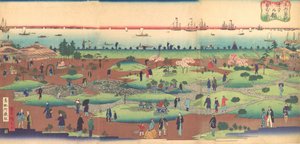Illustration of the Front Garden of the Tsukiji Hotel in the Eastern Capital Toto