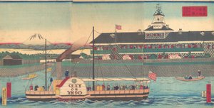 The Tsukiji Hotel in Tokyo by Utagawa Hiroshige III