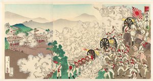 The Small Battle in Seoul, Korea (Chôsen Keijô no shôsen) by Utagawa Kokunimasa