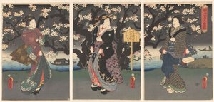 Evening Walk Along the River by Utagawa Kunisada (I)