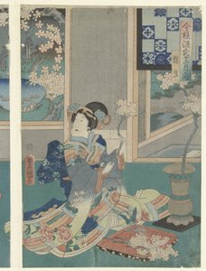 The Third Month (Modern Genji Stories During the Twelve Months) by Utagawa Kunisada (I)