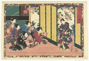 Chapter 9, Faithful Images of the Shining Prince (series title) by Utagawa Kunisada (I)